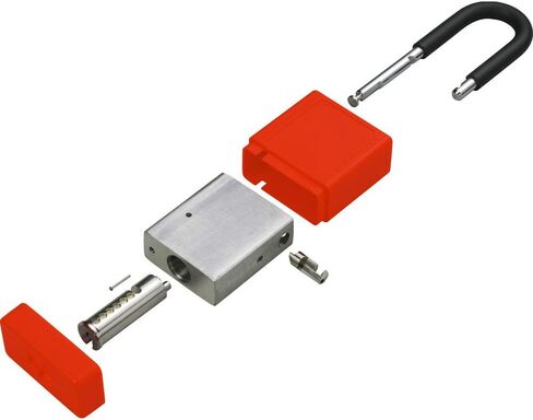 Zing Green Products 7062 RecycLock Safety Padlock Keyed Alike, 1.5 Inch Shackle, 1.75 Inch Body, Red, 3 Pack in Saudi Arabia
