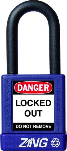 Zing Green Products 7062 RecycLock Safety Padlock Keyed Alike, 1.5 Inch Shackle, 1.75 Inch Body, Red, 3 Pack in Saudi Arabia