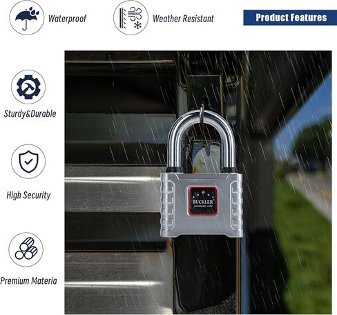 قفل بمفتاح مقاوم للماء عالي التحمل مقاس 75 مم مع 4 مفاتيح قفل من الفولاذ المقاوم للصدأ لمستودع الصالة الرياضية في الهواء الطلق in Kuwait