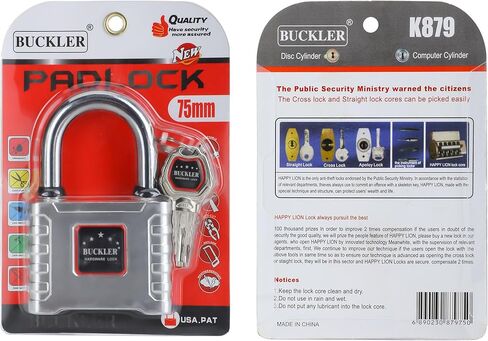 قفل بمفتاح مقاوم للماء عالي التحمل مقاس 75 مم مع 4 مفاتيح قفل من الفولاذ المقاوم للصدأ لمستودع الصالة الرياضية في الهواء الطلق in Kuwait