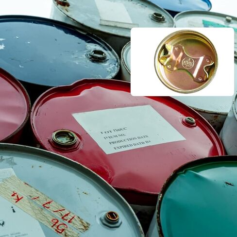 YTK 2 "و 3/4" سدادة فولاذية مع حشية، غطاء سدادة إغلاق الطبل مع مطلي مطلي لبرميل 55 جالون، 12 مجموعة in Kuwait