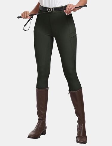 MoFiz Women's Silicone Full Seat Horse Riding Pants Zipper Pockets Equestrian Breeches Riding Tights in Kuwait