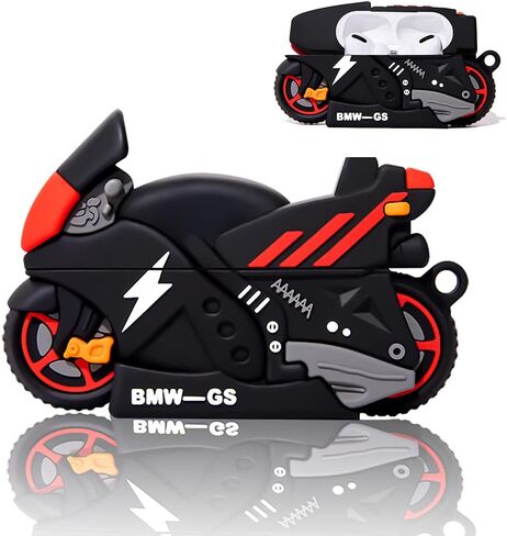Yatchen Unique Case for AirPods Pro Case,Cute 3D Cartoon 3D Cartoon Motociclo AirPods 3rd Generation Cover Kawaii Cool Soft Silicone Protector with Keychain Shockproof Charging Case for AirPods Pro in Saudi Arabia