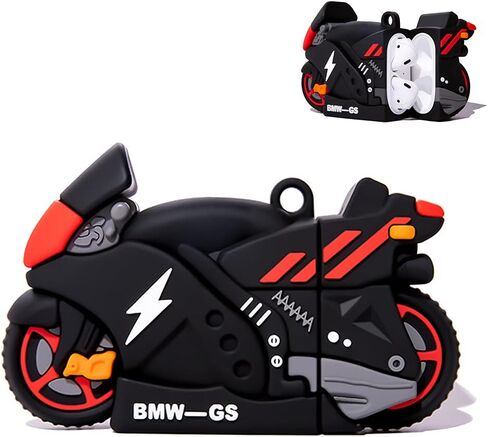 Yatchen Unique Case for AirPods Pro Case,Cute 3D Cartoon 3D Cartoon Motociclo AirPods 3rd Generation Cover Kawaii Cool Soft Silicone Protector with Keychain Shockproof Charging Case for AirPods Pro in Saudi Arabia