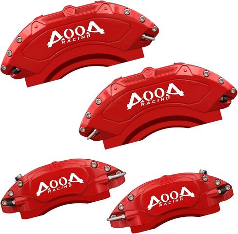 أغطية فرجار AOOA أغطية فرامل حمراء وأغطية شخصيات بيضاء تناسب تويوتا هايلاندر 2014-2020 (مجموعة من 4) in Kuwait