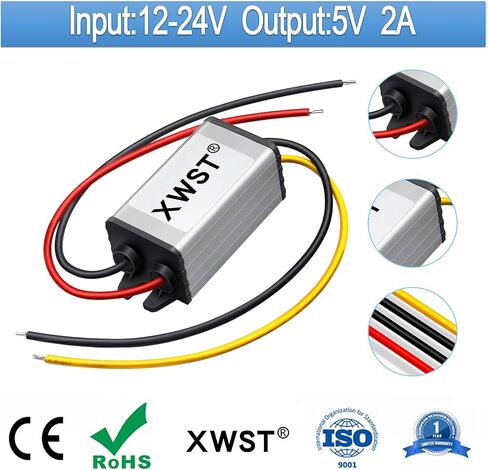 DC 12V 24V Step Down to 5V 30A 150W Converter Voltage Reducer, 5Volt Regulator Waterproof DC/DC Buck Transformer Power Supply in Saudi Arabia