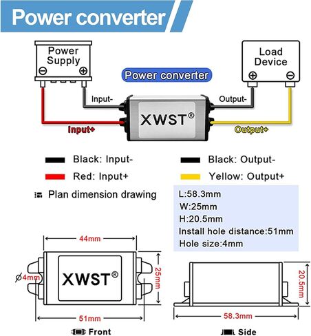DC 12V 24V Step Down to 5V 30A 150W Converter Voltage Reducer, 5Volt Regulator Waterproof DC/DC Buck Transformer Power Supply in Saudi Arabia