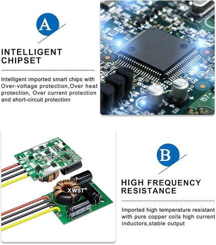 DC 12V 24V Step Down to 5V 30A 150W Converter Voltage Reducer, 5Volt Regulator Waterproof DC/DC Buck Transformer Power Supply in Saudi Arabia