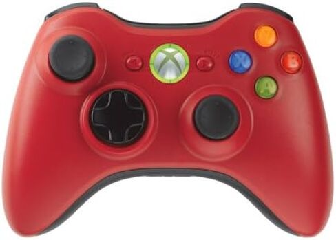 وحدة التحكم اللاسلكية Xbox 360 ذات الإصدار المحدود باللون الأحمر ومجموعة التشغيل والشحن (متجددة) in Saudi Arabia