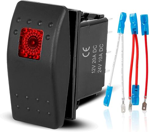 308-1062 Rocker Switch 5 Pin (ON)-Off-(ON), Compatible with Onan for Cummins Generator, Remote Start Switch with Indicator Light,with 5-Pin Line in Saudi Arabia