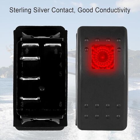 308-1062 Rocker Switch 5 Pin (ON)-Off-(ON), Compatible with Onan for Cummins Generator, Remote Start Switch with Indicator Light,with 5-Pin Line in Saudi Arabia