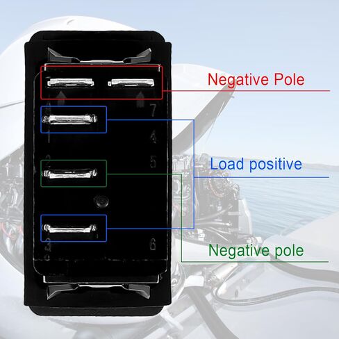 308-1062 Rocker Switch 5 Pin (ON)-Off-(ON), Compatible with Onan for Cummins Generator, Remote Start Switch with Indicator Light,with 5-Pin Line in Saudi Arabia