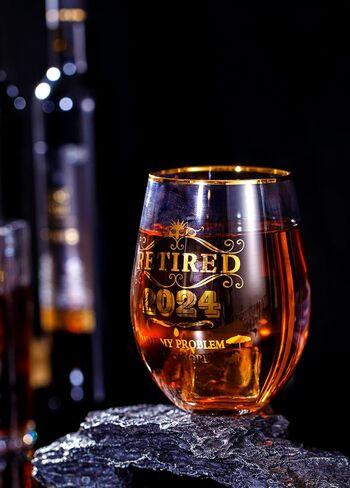 Great Retirement Gifts for Women & Men 2024! This retirement stemless wine glass is a great gift for retirement, going away, Christmas, Thanksgiving, Fathers Day, birthday. in Saudi Arabia