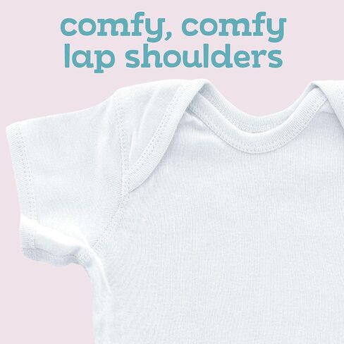 Newborn Unisex Baby Pure Cotton Soft Blank Plain Rib Infant Short Sleeve Onesie Bodysuit 1-Pack Sizes (0-18 Months) in Saudi Arabia