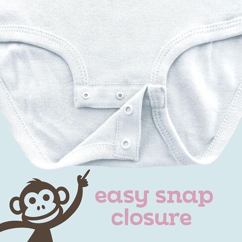 Newborn Unisex Baby Pure Cotton Soft Blank Plain Rib Infant Short Sleeve Onesie Bodysuit 1-Pack Sizes (0-18 Months) in Saudi Arabia