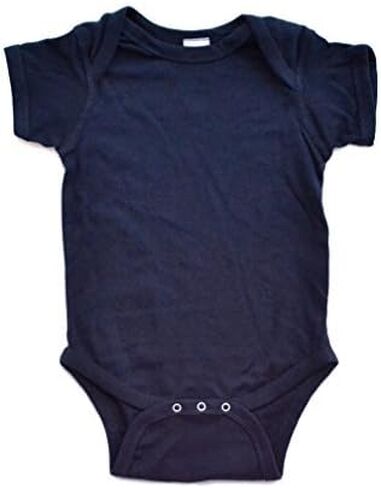Newborn Unisex Baby Pure Cotton Soft Blank Plain Rib Infant Short Sleeve Onesie Bodysuit 1-Pack Sizes (0-18 Months) in Saudi Arabia