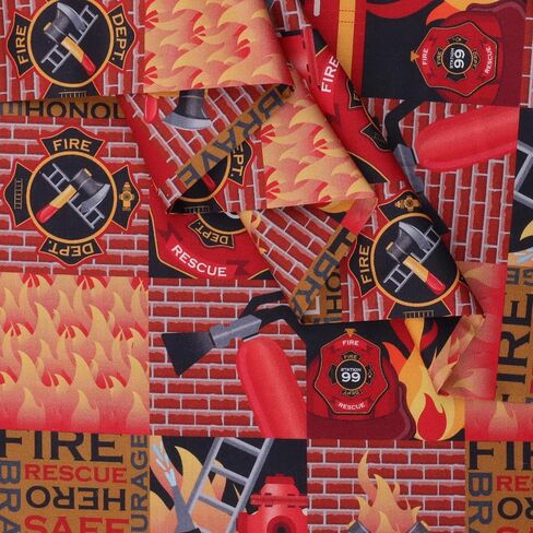 Mook Fabrics Cotton Firefighter, Red Cut by The Yard in Saudi Arabia