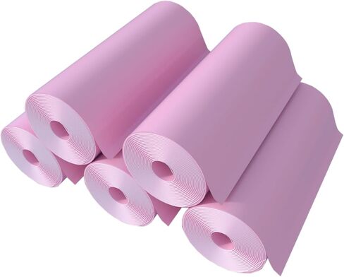 5 لفات من ورق الطباعة الفوري لكاميرا الأطفال، ورق الطابعة، مجموعة ورق الطباعة الحرارية للطباعة عالية الدقة (57 × 25 مم وردي) in Kuwait