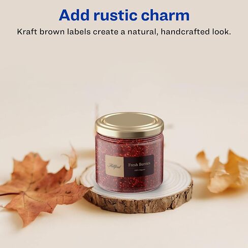 ملصقات مستطيلة من Avery Kraft Brown مع تغذية مؤكدة، 0.75 بوصة × 3.5 بوصة، 300 ملصق بني كرافت، طباعة إلى الحافة، ملصقات قابلة للطباعة بالليزر/نفث الحبر in Saudi Arabia