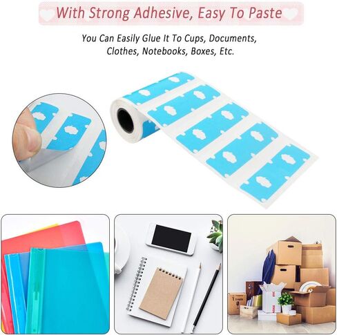 Self-Adhesive Printable Sticker Labels 4 Rolls Direct Thermal Labels for PeriPage A6 Pocket Thermal Printer, PeriPage P1/P2 Mini Printer (57mm x 30mm) in Kuwait