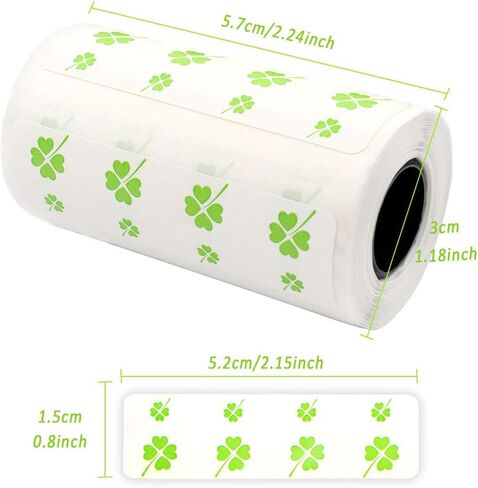 Self-Adhesive Printable Sticker Labels 4 Rolls Direct Thermal Labels for PeriPage A6 Pocket Thermal Printer, PeriPage P1/P2 Mini Printer (57mm x 30mm) in Kuwait