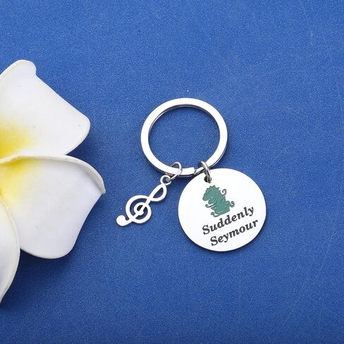 KEYCHIN Little Shop Audrey II Plant Keychain Horror Shop Musical Gifts Suddenly Seymour Jewelry Broadway Musical Gifts in Saudi Arabia