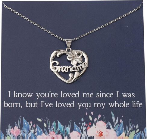 Grandma Necklace With Message Card Generation Gift I Know You're Loved Me Since I was Born But I've Loved You My Whole Life in Saudi Arabia