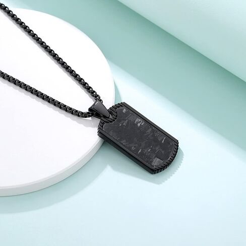 Men Necklace, Stainless Steel Dog Tags Pendant Necklace for Men Boys with Box Chain 22 Inches in Saudi Arabia