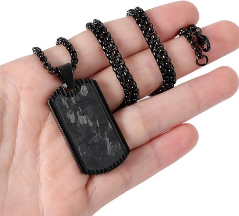 Men Necklace, Stainless Steel Dog Tags Pendant Necklace for Men Boys with Box Chain 22 Inches in Saudi Arabia