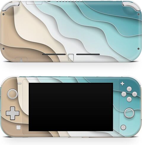 TACKY DESIGN Wave Skin Compatible with Nintendo Switch lite Skin, Abstract Skin Compatible with Switch lite Cover Vinyl 3m Decal Cute Full wrap Compatible with Switch lite Accessories in Saudi Arabia