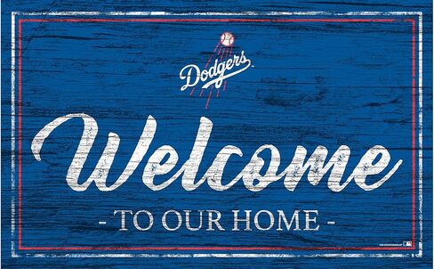علامة Fan Creations Los Angeles Dodgers مرحبًا بكم في منزلنا مقاس 6x12 in Saudi Arabia
