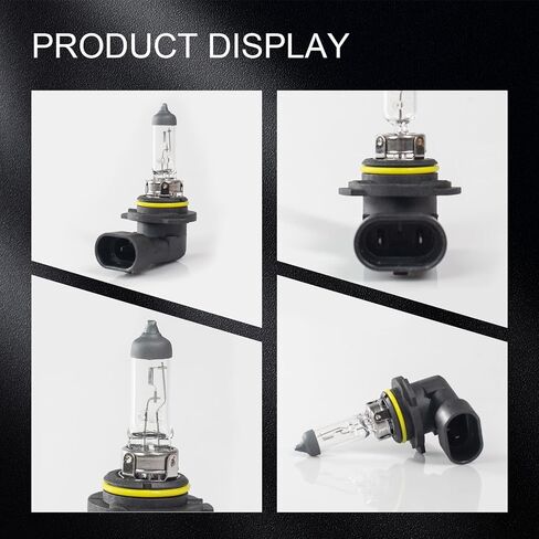 2 PCS 9006 Car Halogen Fog Light Bulb, 12V 55W High Temperature Resistant High Transmittance Quartz Glass High Low Beam, Plug Play Lighting Accessories, Compatible with Most Cars, SUVs (White) in Saudi Arabia