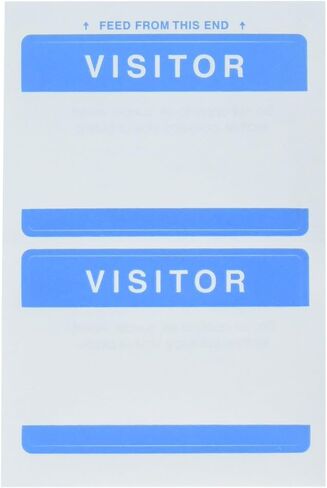 Advantus 97190 Badge Stickers, -Inch Visitor-Inch , 3-1/2-Inch x2-1/4-Inch , 100/BX, White/Blue in Saudi Arabia
