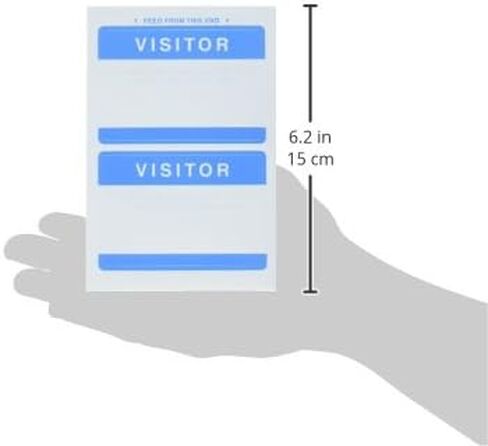 Advantus 97190 Badge Stickers, -Inch Visitor-Inch , 3-1/2-Inch x2-1/4-Inch , 100/BX, White/Blue in Saudi Arabia