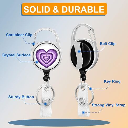 Plifal Badge Holder with Retractable Reel, Heart ID Name Tag Work Badge Clip Cardiac Anatomical Heavy Duty Vertical Card Protector Cover Case for Work Office Nurse Medical Student Teacher Women in Kuwait