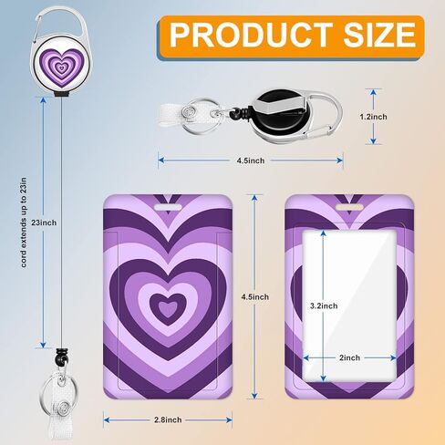 Plifal Badge Holder with Retractable Reel, Heart ID Name Tag Work Badge Clip Cardiac Anatomical Heavy Duty Vertical Card Protector Cover Case for Work Office Nurse Medical Student Teacher Women in Kuwait