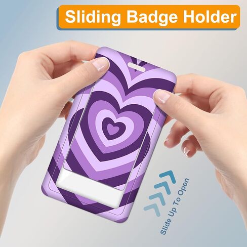 Plifal Badge Holder with Retractable Reel, Heart ID Name Tag Work Badge Clip Cardiac Anatomical Heavy Duty Vertical Card Protector Cover Case for Work Office Nurse Medical Student Teacher Women in Kuwait