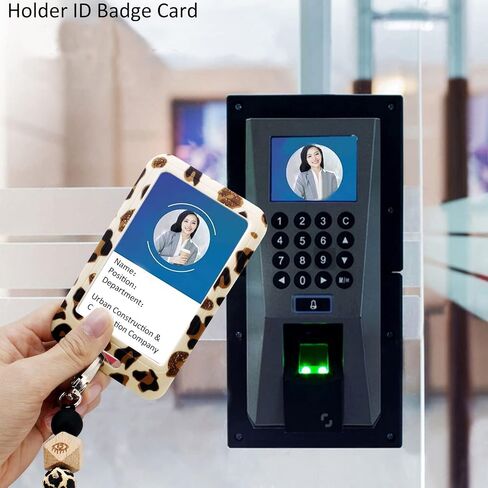 BIHRTC Silicone ID Badge Holders with Beaded Necklace Lanyard Vertical ID Card Holders for Women Nurses Teacher Office School in Saudi Arabia
