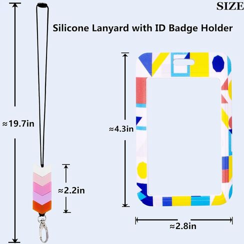 BIHRTC حاملي شارة الهوية من السيليكون مع قلادة مطرزة بحبل عمودي حاملي بطاقات الهوية للنساء الممرضات المعلم مكتب المدرسة in Kuwait