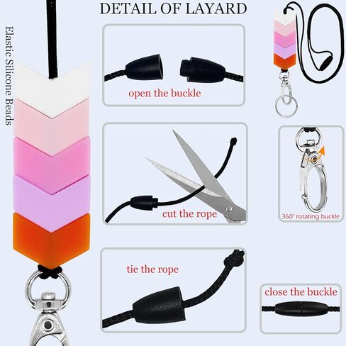 BIHRTC حاملي شارة الهوية من السيليكون مع قلادة مطرزة بحبل عمودي حاملي بطاقات الهوية للنساء الممرضات المعلم مكتب المدرسة in Kuwait