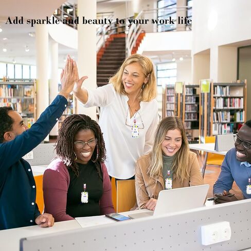 BIHRTC حاملي شارة الهوية من السيليكون مع قلادة مطرزة بحبل عمودي حاملي بطاقات الهوية للنساء الممرضات المعلم مكتب المدرسة in Kuwait