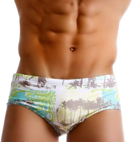 UXH Mens Swimsuit Briefs Padded Swimwear printe Male Sexy Fashion Swimming Bikini Board Beach Surfing Swim Trunks in Saudi Arabia
