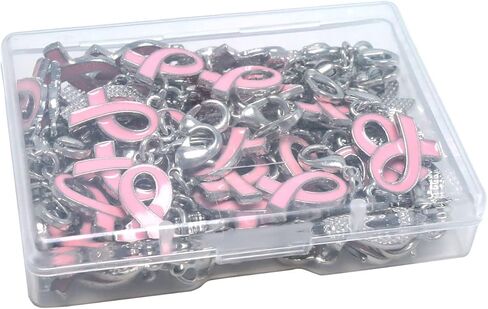 50 قطعة من قلادة الشريط الوردي للتوعية بسرطان الثدي لدعم سرطان الثدي في صناعة المجوهرات in Kuwait