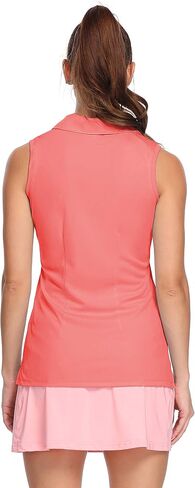 LastFor1 Women's Polo Sleeveless Shirts UPF 50+ Quick Dry Golf Tennis Athletic Tank Tops Outdoor Sports in Saudi Arabia