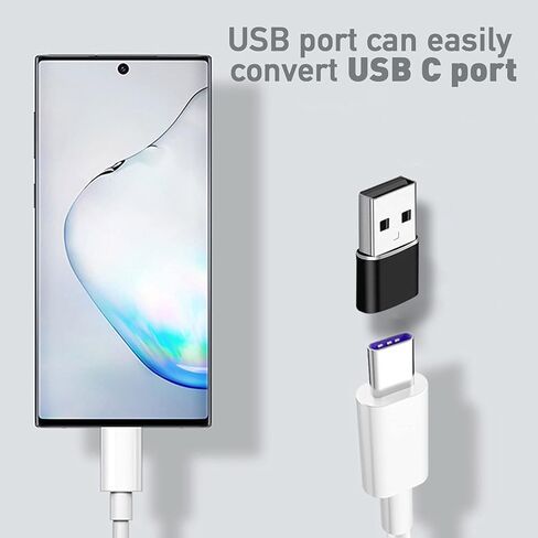 محول USB C أنثى إلى USB ذكر (4 حزم) محول كابل USB C أنثى إلى USB ذكر متوافق مع السفر الذي يجب اقتناؤه، محول USB C إلى USB من الألومنيوم، كابل شاحن من النوع C، محول طاقة متوافق in Saudi Arabia