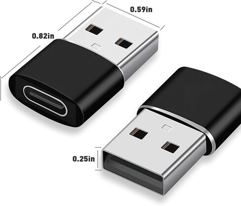 محول USB C أنثى إلى USB ذكر (4 حزم) محول كابل USB C أنثى إلى USB ذكر متوافق مع السفر الذي يجب اقتناؤه، محول USB C إلى USB من الألومنيوم، كابل شاحن من النوع C، محول طاقة متوافق in Saudi Arabia