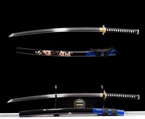 Real Katana Sword Sharp - Japanese Samurai Swords are a Unique Gift for Men - T10 Clay Tempered Real Steel with Metal Blade Makes a Memorable for Martial Arts Enthusiasts or Sword Collectors in Saudi Arabia