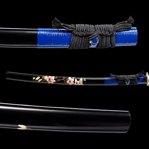 Real Katana Sword Sharp - Japanese Samurai Swords are a Unique Gift for Men - T10 Clay Tempered Real Steel with Metal Blade Makes a Memorable for Martial Arts Enthusiasts or Sword Collectors in Saudi Arabia