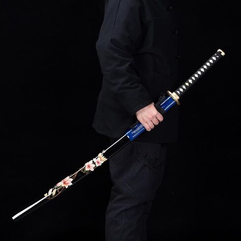 Real Katana Sword Sharp - Japanese Samurai Swords are a Unique Gift for Men - T10 Clay Tempered Real Steel with Metal Blade Makes a Memorable for Martial Arts Enthusiasts or Sword Collectors in Saudi Arabia