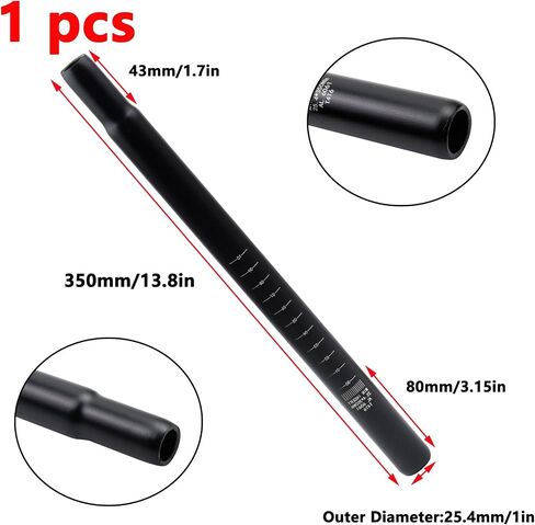 Antrader Bicycle Seat Post Steel Bike Suspension Seat Post 25.4mm Shock Absorber Damper Bike Seatpost Matte Black Bike Seat Post with Scale Aluminum Alloy Bicycle Seat Post Replacement,1 Pack in Saudi Arabia